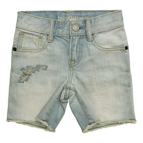 BABY GAP Fashion Ripped Light Blue Denim Shorts