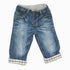 BABY GAP Inner Ribbed Bottom Folded Cotton Checks Boys Denim Jeans