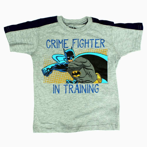 BATMAN Crime Fighter in Traininig Grey Boys 2 Piece Set Tshirt