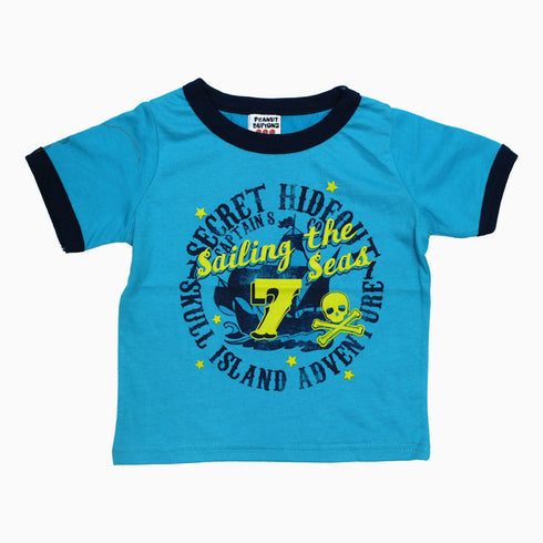 Peanut Buttons Sailing Seas Boys 2 Piece Blue Set