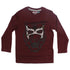 BOGI Tiger Mask Embroidery Maroon Boys Premium Cotton Tshirt