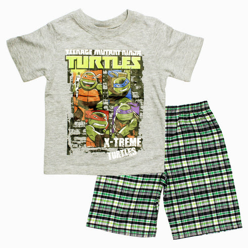 TMNT Extreme Turtles Grey and Green Boys 2 Piece Set