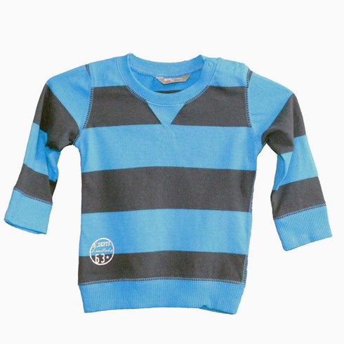 kids by lindex gray & blue full sleeve boys t-shirt