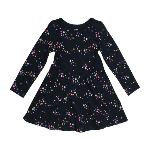 HnM Multi Color Star Blue Girls Cotton Dress