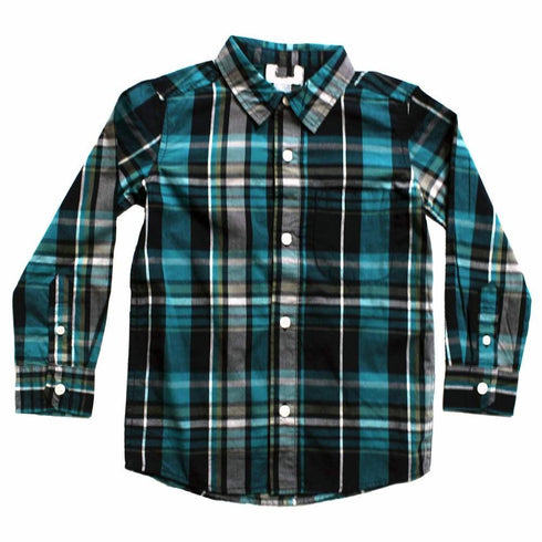 Old Navy (CUT LABEL) Green Shades Checks boys Shirt
