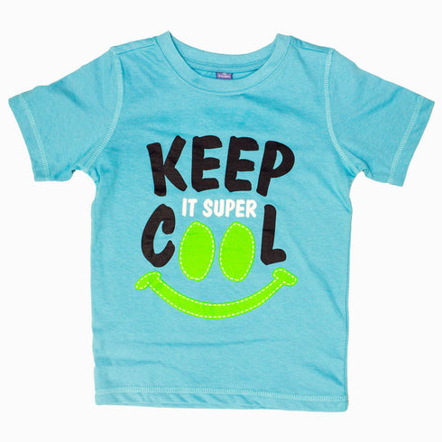 DOPO DOPO Keep It Cool Boys Light Blue Premum Cotton Tshirt