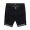 GAP KIDS Black with Purple Stitching Denim Boys Bottom Folded Shorts