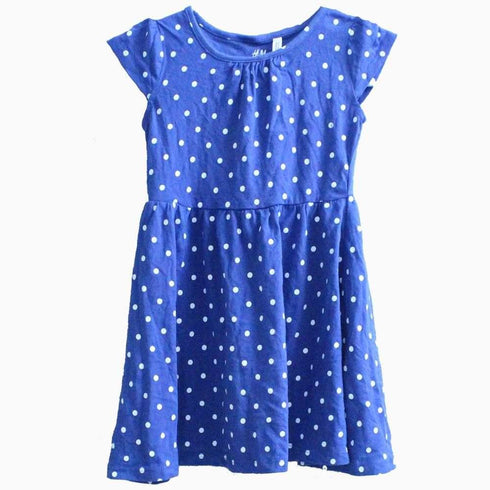 H&M Blue polka dot dress