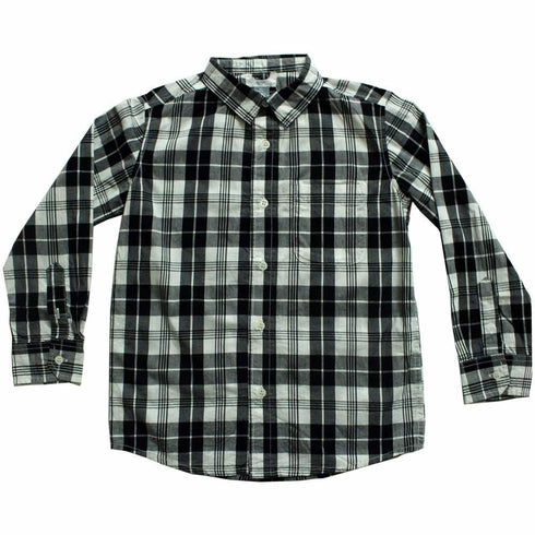 Old Navy(CUT LABEL) Black and Off white Big Checks Boys Shirt