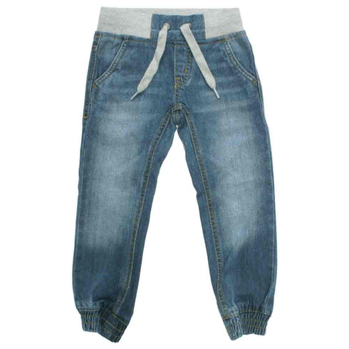 KIABI Bottom Ribbed Regular Fit Boys Adjustable Waistband Denim jeans