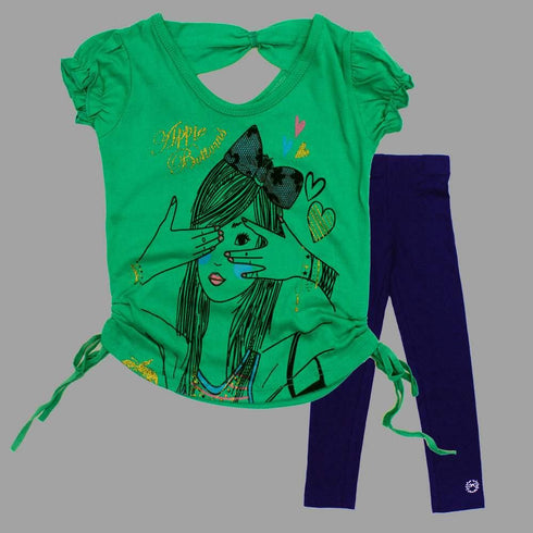 Apple Bottom Green Girls Fancy 2 Piece Set