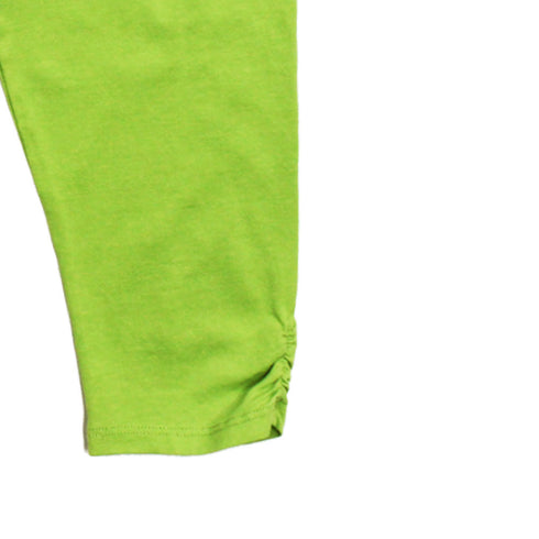 BELLY BUTTON Green Premium Cotton Side Elastic Legging