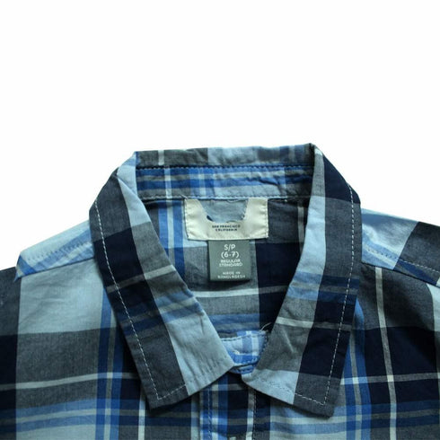 Old Navy (CUT LABEL) Blue Shades Checks boys Shirt