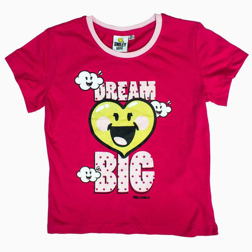 Dream Big Girls Hot Pink Tshirt
