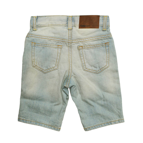 GAP KIDS Severe Ripped Front Light Blue Denim Shorts
