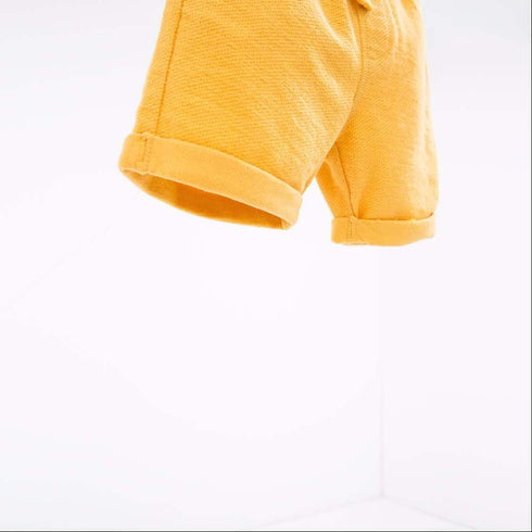 Zara Pique Mustard Bermuda Shorts