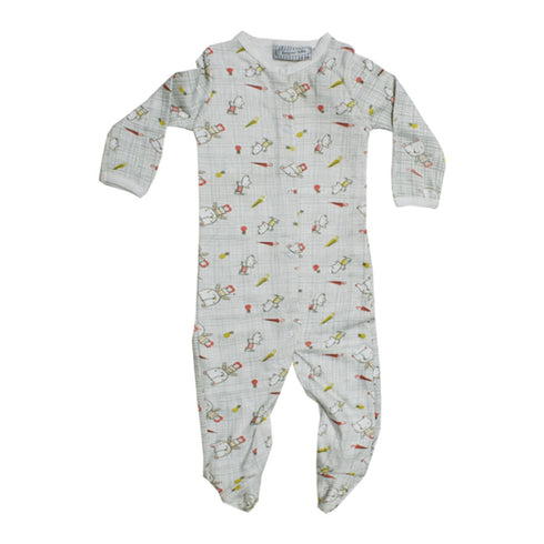 BONJOUR BABE Cat Print White Cotton 5 Piece Sets