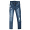 PAGE ONE YOUNG Butterfly Embroidery Heavy Ripped Blue Girls Denim Jeans