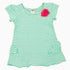 Fisher Price Girls Cotton Green Stripes Flower 2 piece Set