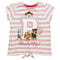 PAW Here to Help Glitter Print Premium Yarn Dyed Cotton Fashion Tshirt