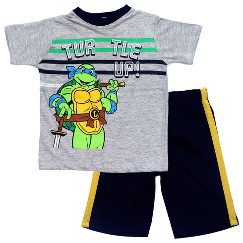 Turtle UP Grey and Navy Boys 2 Piece Set