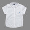 PIAZIA ITALIA Embroidered Pocket Premium Poly Cotton White Half Sleeves Shirt