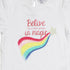 FAGOTTINO Believe In The Magic White Girls Premium Cotton Tshirt