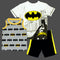 BatMan Chest Print White and Grey Premium 3 Piece Set