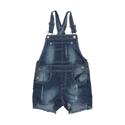 Wall Flower Medium Ripped Bottom Flare Girls Denim Dungaree
