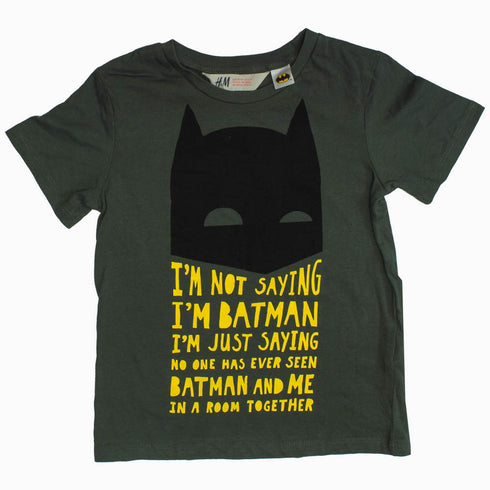 HnM BatMan and Me Boys Premium Cotton Grey Tshirt