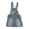 ZY BABY Star And Heart Blue Girls Denim Dungaree