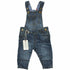 ZY Baby Warm Denim Girls Full Dungaree