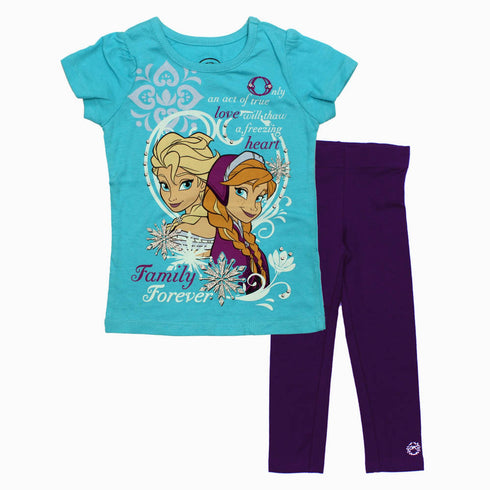 FROZEN Girls Family Forever Light Blue 2 Piece Set