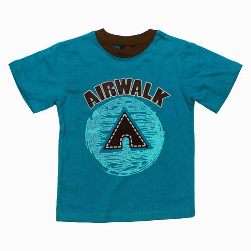 Air Walk Boys Blue Cotton Tshirt Set
