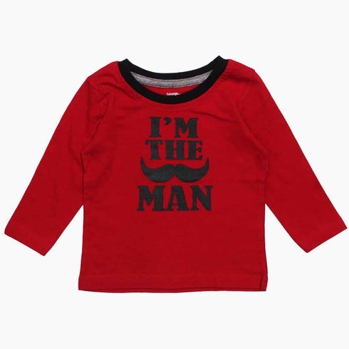 GEORGE the Man Boys Red Premium Cotton Tshirt