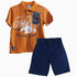 All star orange 2 piece boys set