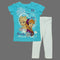 FROZEN Girls Family Forever Light Blue and White 2 Piece Set