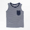 HnM Animals White And Blue Boys Cotton Tank Top