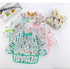 Baby Kids Bear Face Yellow Toddler Long Sleeve Waterproof Eating Smock Feeding Bib