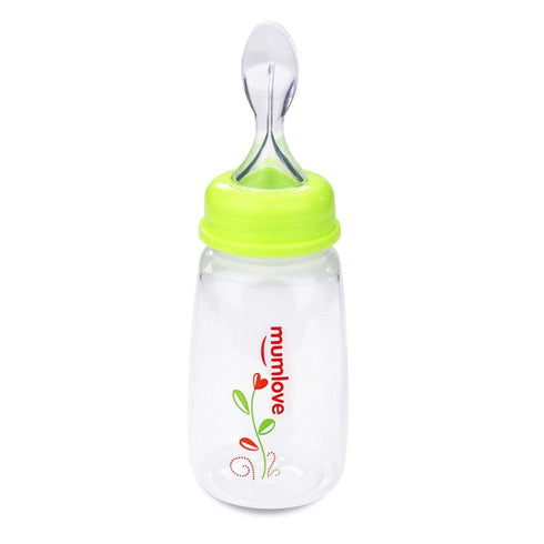 MUMLOVE Green White silicone Spoon Feeder