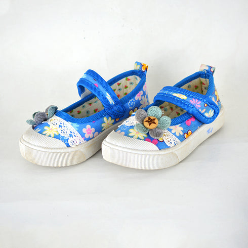 Blue Flower Pumps