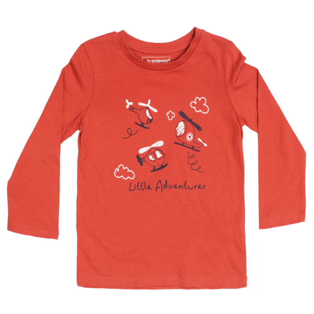 IN EXTENSO Little Adventure Red Unisex Premium Cotton Tshirt