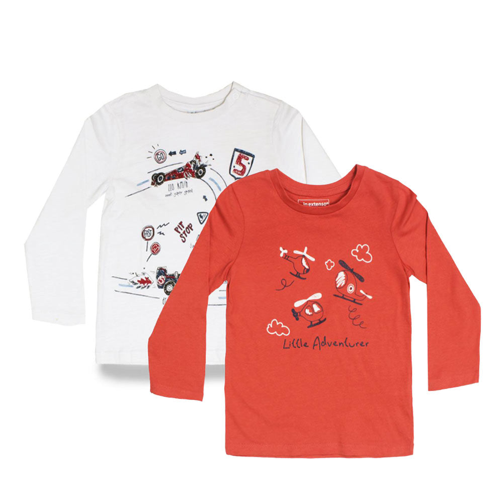 INEXTENSO Orange And White Boys Cotton Piece Bundle – Globalstock