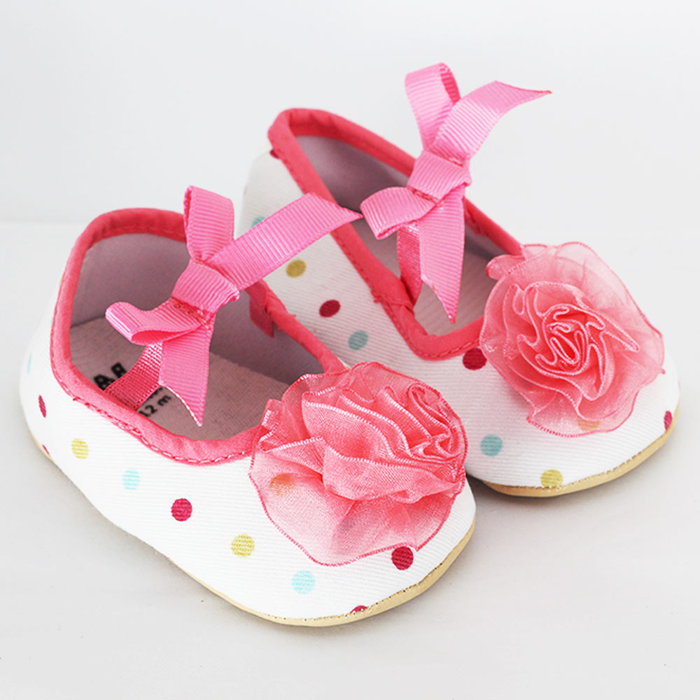 WONDERFUL Polka Dots White And Pink Girls Shoes – Globalstock